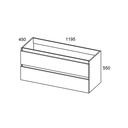MEUBLE BOX 120 2T/2V SUSP CENIZA