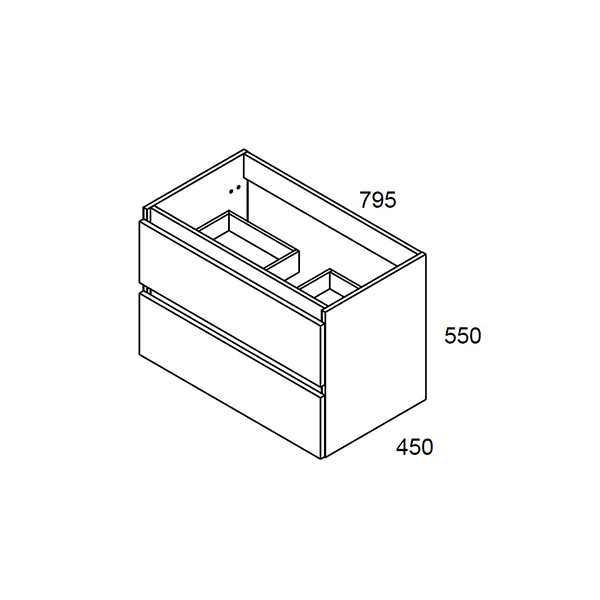MEUBLE BOX 80 2T SUSP ALISO
