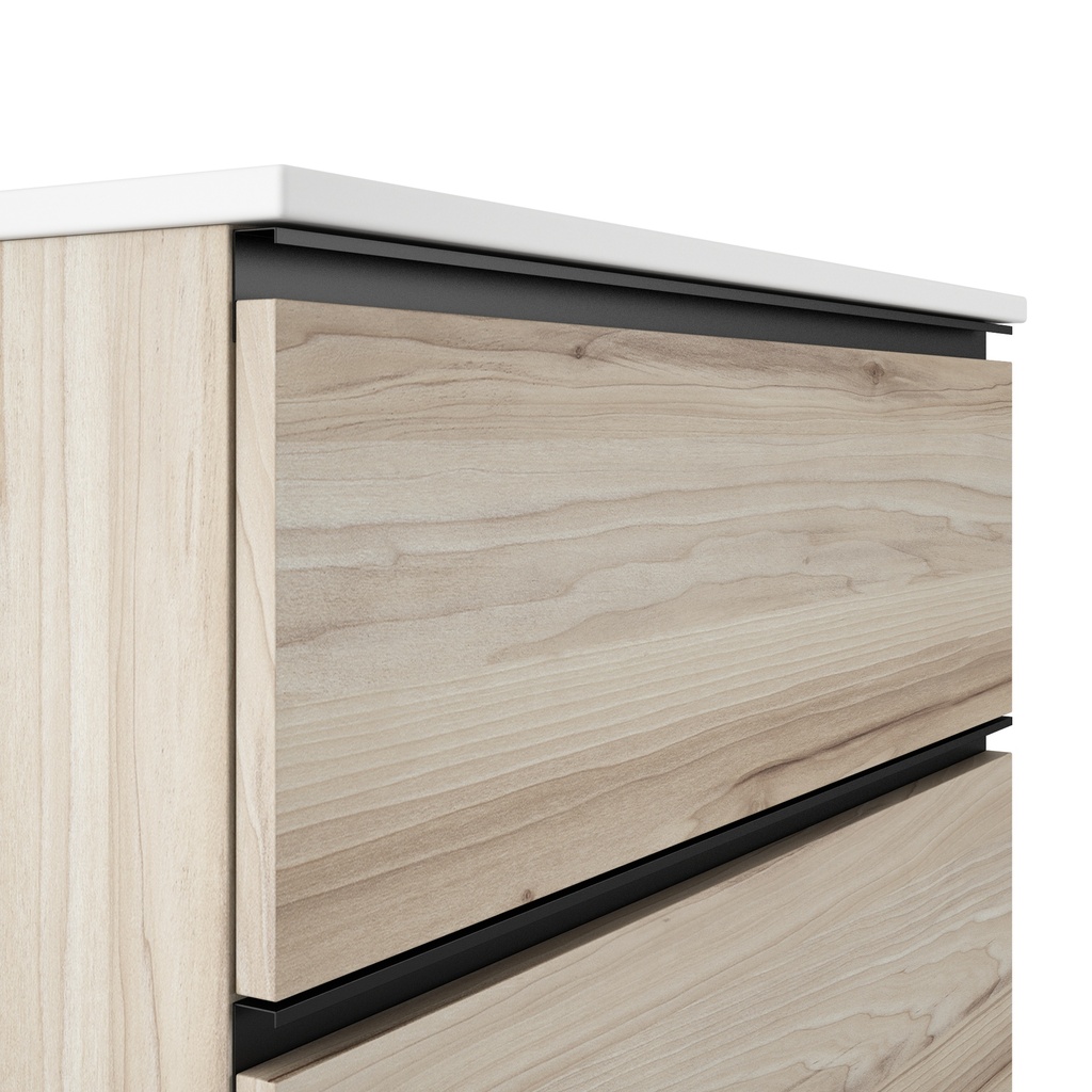 MEUBLE GRANADA 120 2T/2V SUSP ALISO- TIRADOR NEGRO