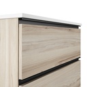 MEUBLE GRANADA 120 2T/2V SUSP ALISO- TIRADOR NEGRO