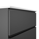 MEUBLE GRANADA 120 2T/2V SUSP CENIZA- TIRADOR NEGRO