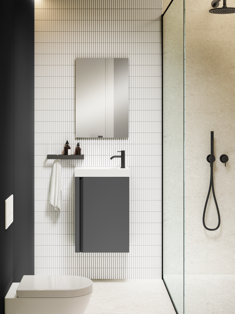 ENSEMBLE LAGOS DE 40 DE 1P (MEUBLE+VASQUE+MIROIR) CENIZA