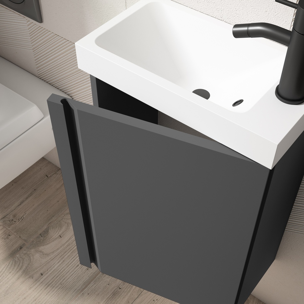 ENSEMBLE LAGOS DE 40 DE 1P (MEUBLE+VASQUE+MIROIR) CENIZA
