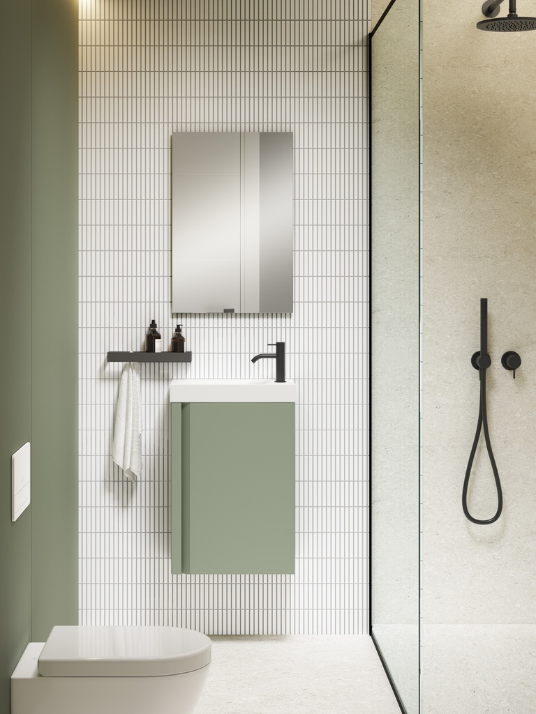 ENSEMBLE LAGOS DE 40 DE 1P (MEUBLE+VASQUE+MIROIR) MUSGO
