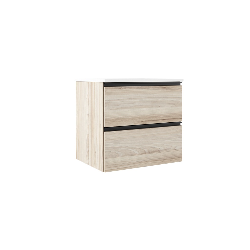 MEUBLE GRANADA 60 2T SUSP ALISO- TIRADOR NEGRO