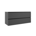 MEUBLE GRANADA 120 2T/2V SUSP CENIZA- TIRADOR NEGRO