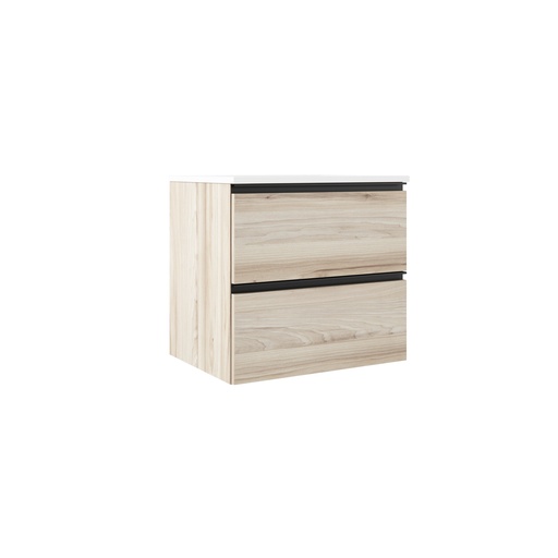 [VISO76560] MEUBLE GRANADA 60 2T SUSP ALISO- TIRADOR NEGRO