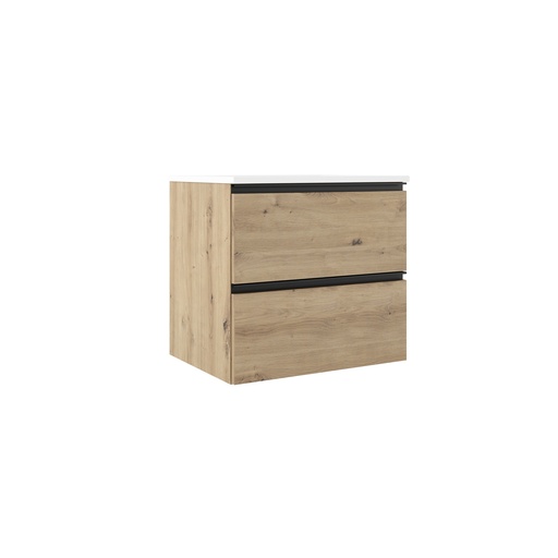 [VISO76569] MEUBLE GRANADA 60 2T SUSP  COSTA- TIRADOR NEGRO