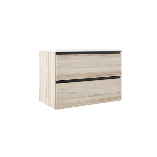[VISO76561] MEUBLE GRANADA 80 2T SUSP ALISO- TIRADOR NEGRO