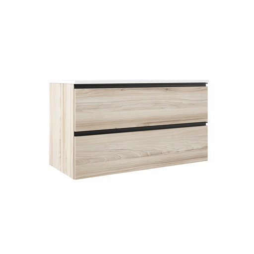 [VISO76562] MEUBLE GRANADA 100 2T SUSP ALISO- TIRADOR NEGRO