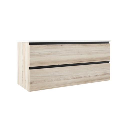 [VISO76566] MEUBLE GRANADA 120 2T/2V SUSP ALISO- TIRADOR NEGRO