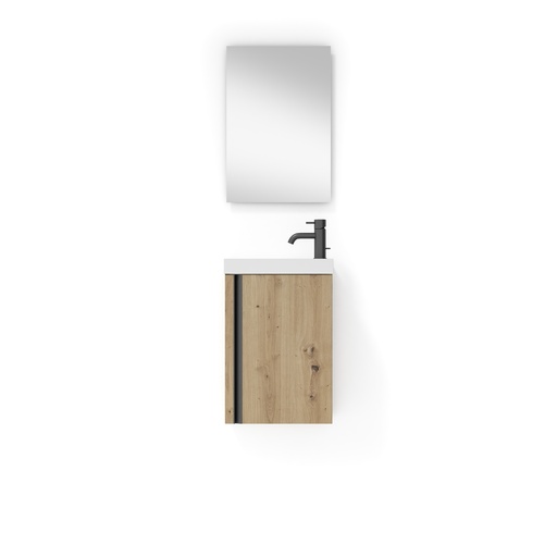 [VISO76711] ENSEMBLE LAGOS DE 40 DE 1P (MEUBLE + VASQUE + MIROIR) COSTA