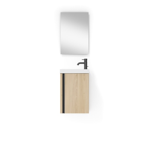 [VISO70821] ENSEMBLE LAGOS DE 40 DE 1P (MEUBLE + VASQUE + MIROIR) ALISO