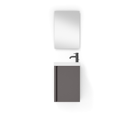 [VISO88106] ENSEMBLE LAGOS DE 40 DE 1P (MEUBLE + VASQUE + MIROIR) CENIZA