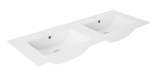 [VISO80047] DOUBLE VASQUE CERAMIQUE FLAT 120 CM 